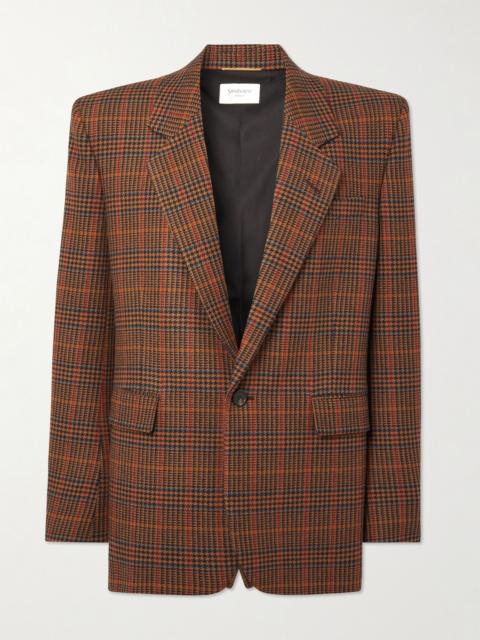 Prince of Wales checked wool blazer Brown
