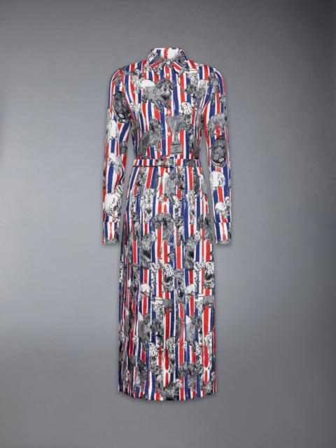 SILK TWILL HECTOR PLEATED DRESS