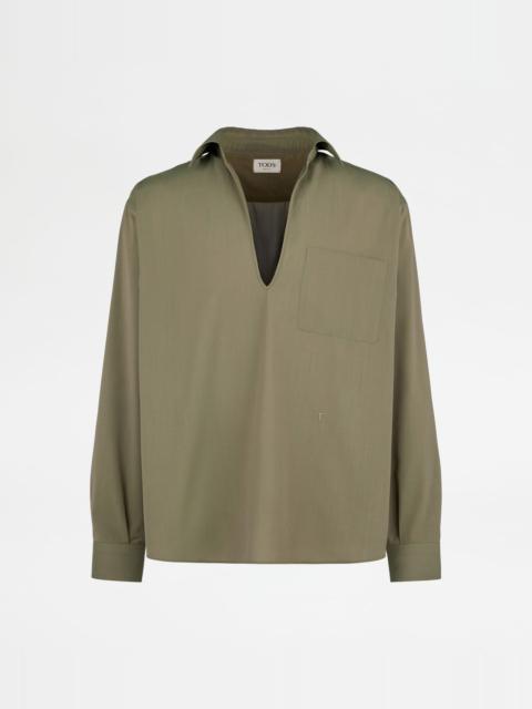 SHIRT IN SILK - GREEN