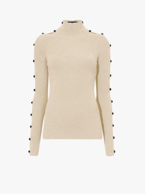 Cotton Rib Turtleneck Sweater