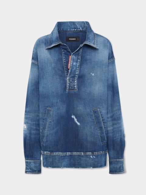 MEDIUM PERFECTO WASH RELAXED DENIM SHIRT