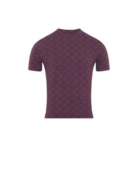 Moon Printed Jersey SS Crewneck Top