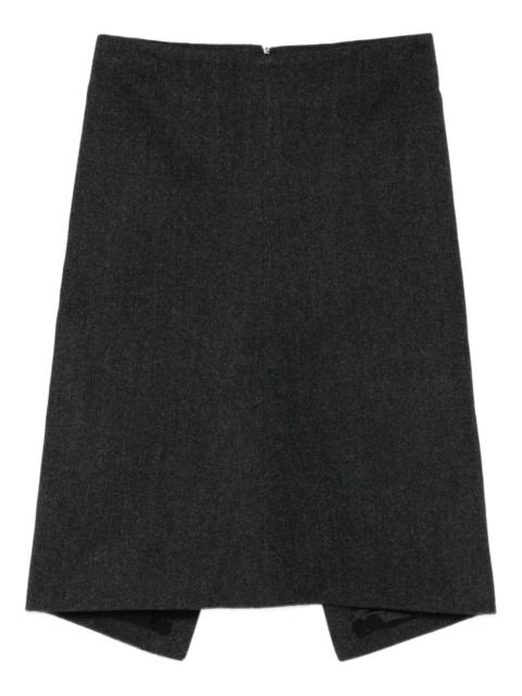 twill suit midi skirt