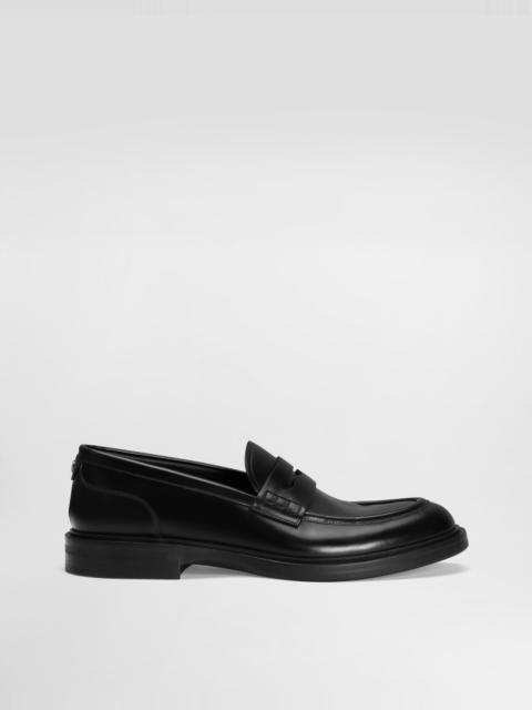Brushed calfskin loafers