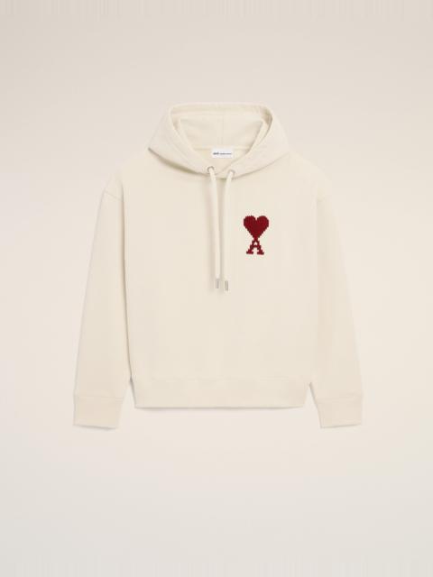 WHITE COTTON AMI DE COEUR HOODIE