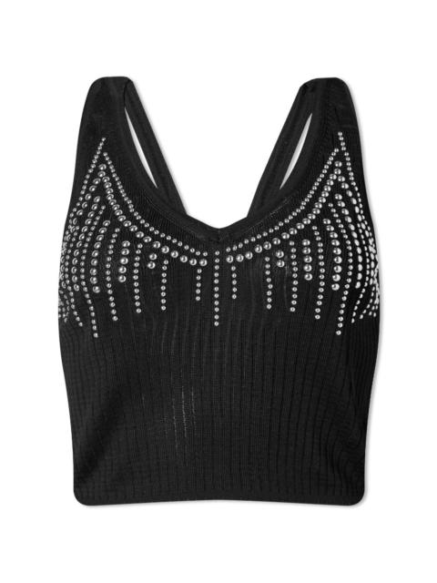 Paco Rabanne Bead Knitted Crop Top
