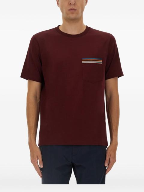 signature-stripe pocket T-shirt
