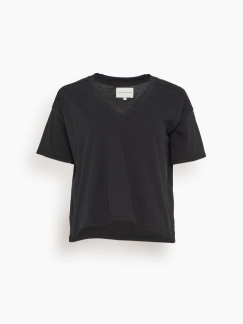 Faaa V-Neck T-Shirt in Black