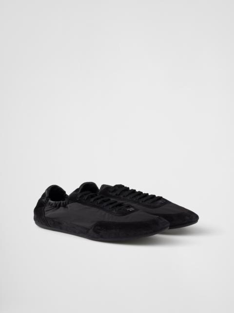 Collapse Re-Nylon and suede sneakers