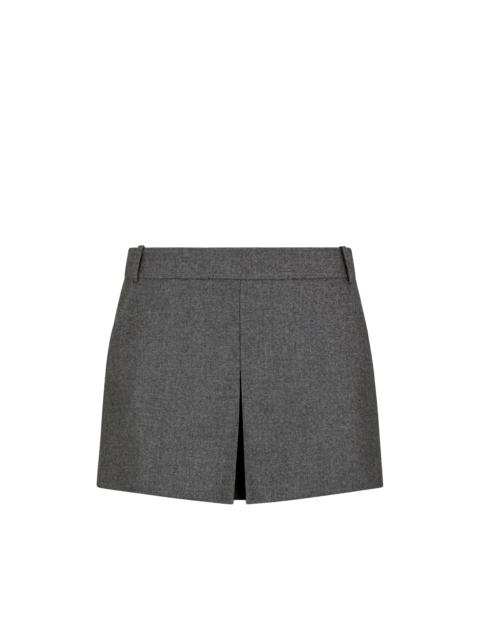 CASHMERE FLANNEL TAILORED PLEATED SKORT