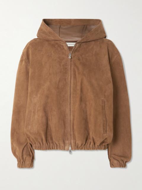 Leo Paneled Suede Hoodie