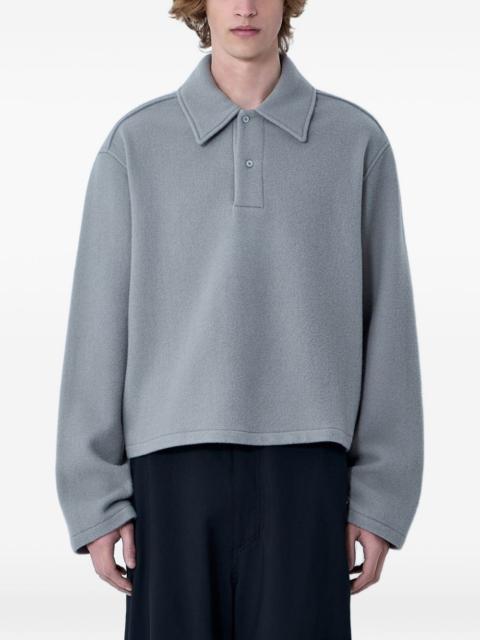 button-placket polo shirt