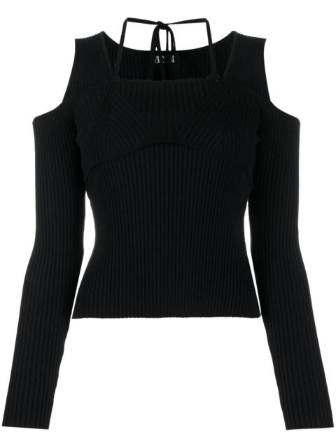 Black Cutout Sweater