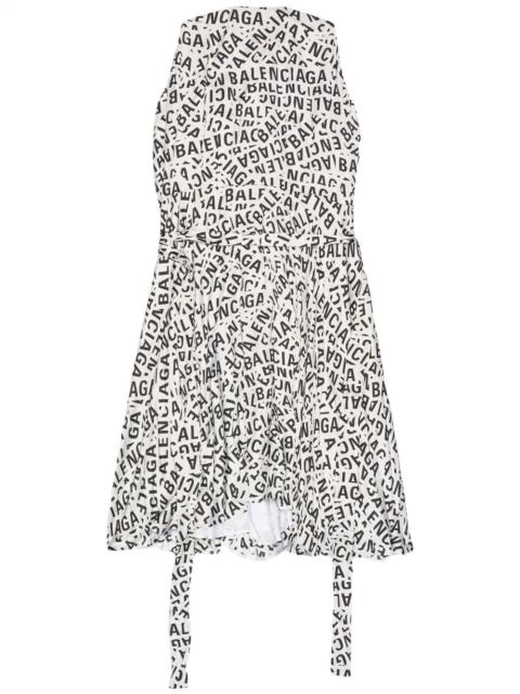 logo-print midi dress