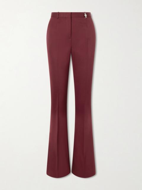 Embellished Stretch-wool Flared Pants