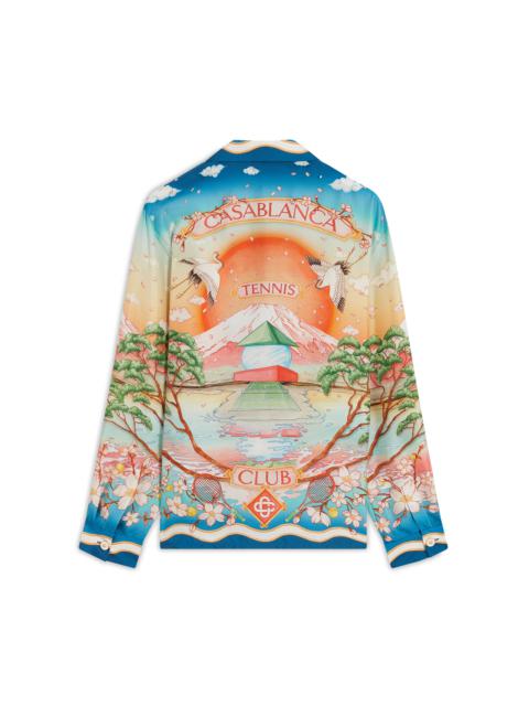 Tennis Club Long Sleeve Silk Shirt