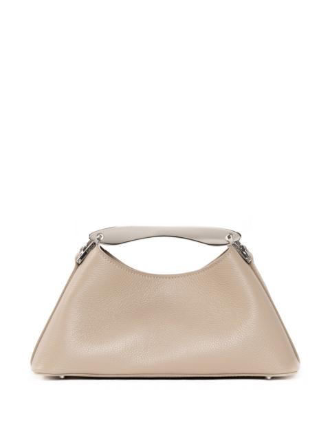 Mini Boomerang Pebbled Leather Taupe