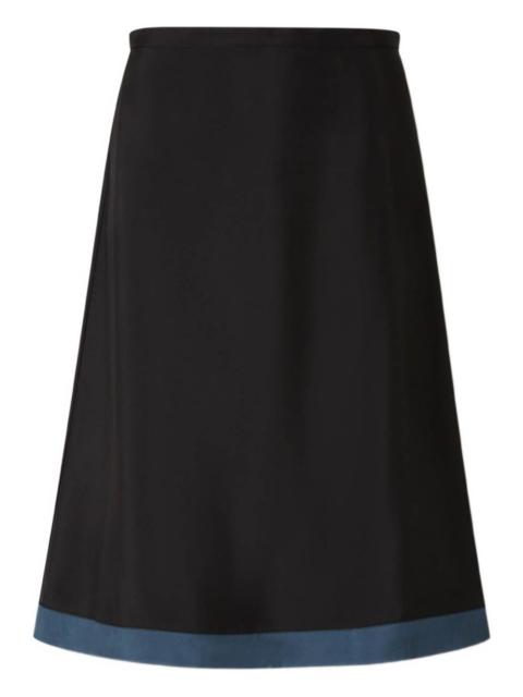 fabric hem midi skirt
