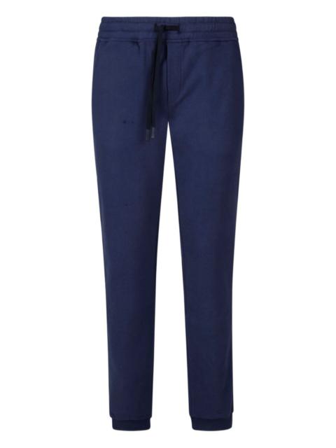 drawstring-waist cotton track pants