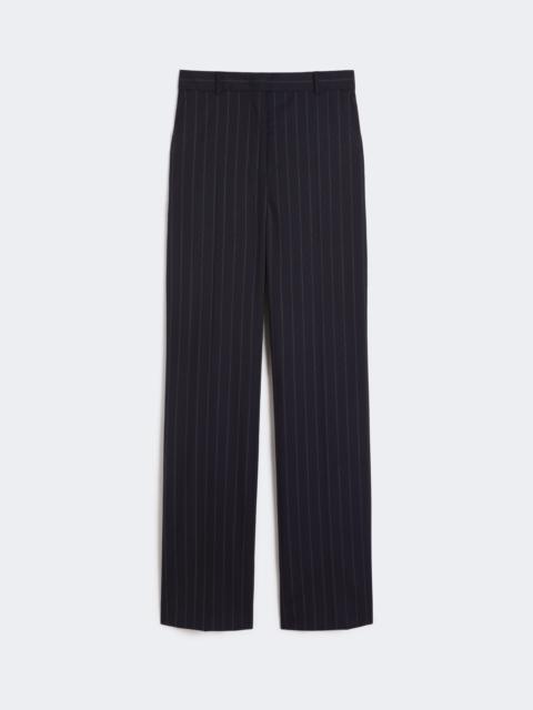 Pinstripe wool trousers - NAVY