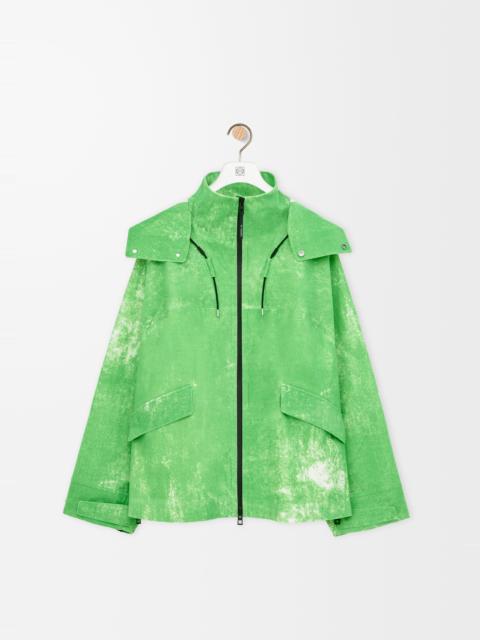 Jacket in flocked technical shell
