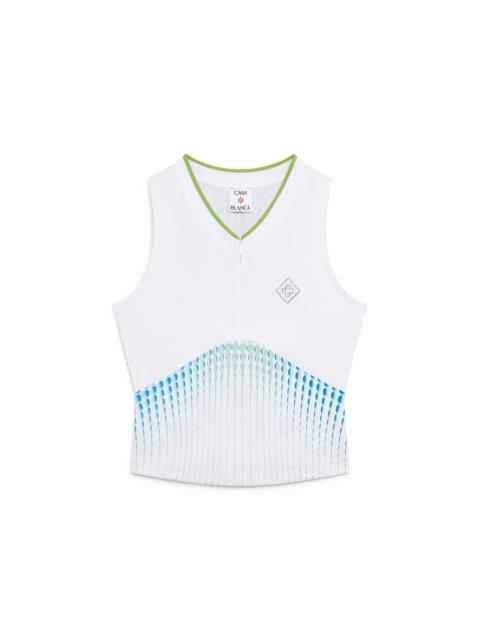 Tennis Printed Racer Top
