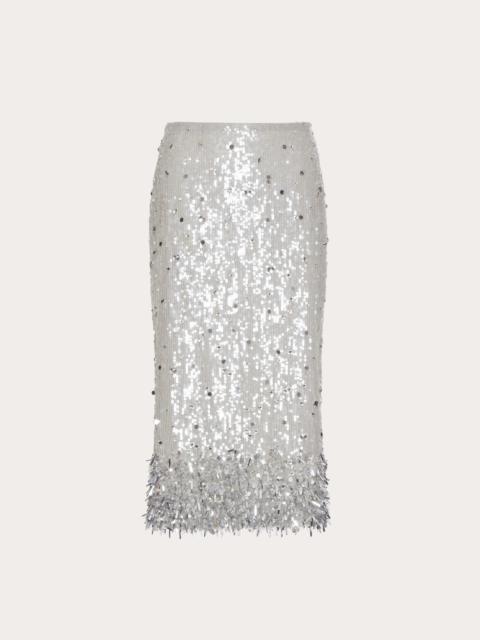 TULLE ILLUSIONE EMBROIDERED SKIRT