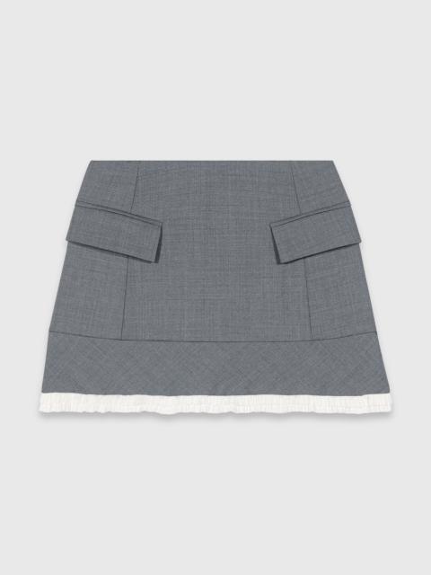 A-line poplin skirt with band