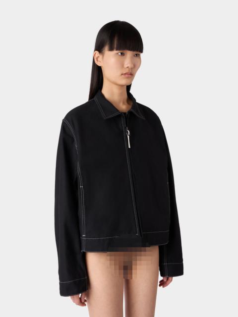 BOMBER / black & black stripes