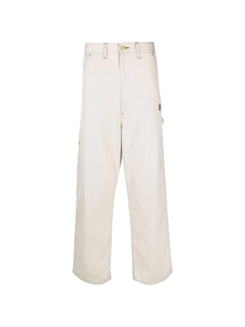 x Smith's butterfly-embroidered wide-leg trousers