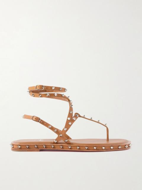 Bombina studded leather sandals Tan