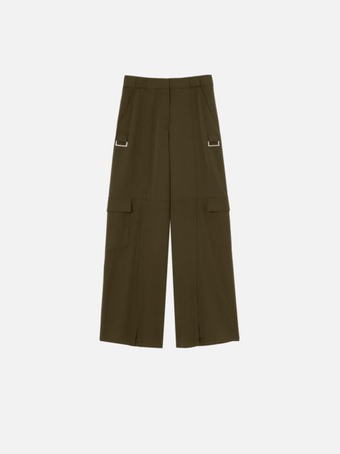 FLOWING WIDE-LEG CARGO TROUSERS