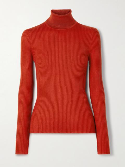 Peppe Ribbed Cashmere And Silk-blend Turtleneck Sweater