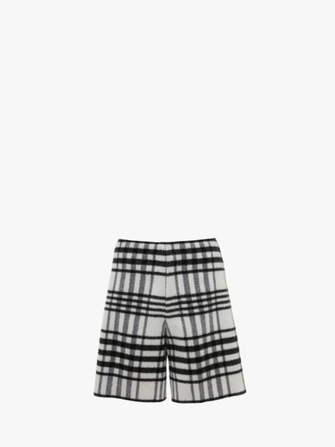 TARTAN CHECK WIDE LEG SHORTS
