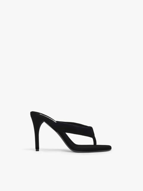 HEEL THONG MULES IN VELVET