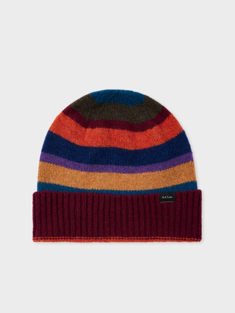 Burgundy 'Seasonal Stripe' Beanie