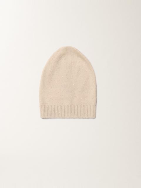 Wool and silk hat with sequins