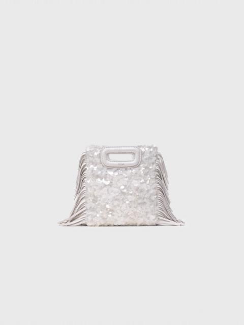 Sequinned M mini bag