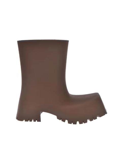 Balenciaga Trooper Rubber Boot Brown
