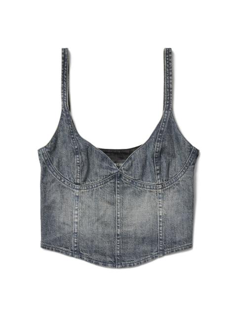 Women's Corseted Top in Blue