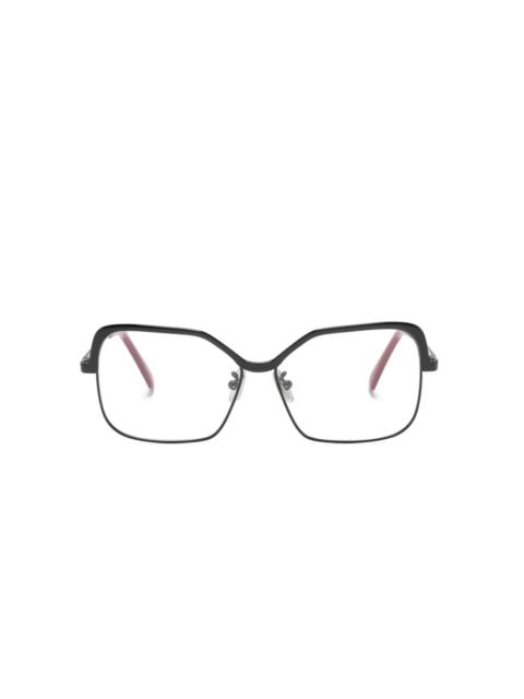 logo-debossed square-frame glasses
