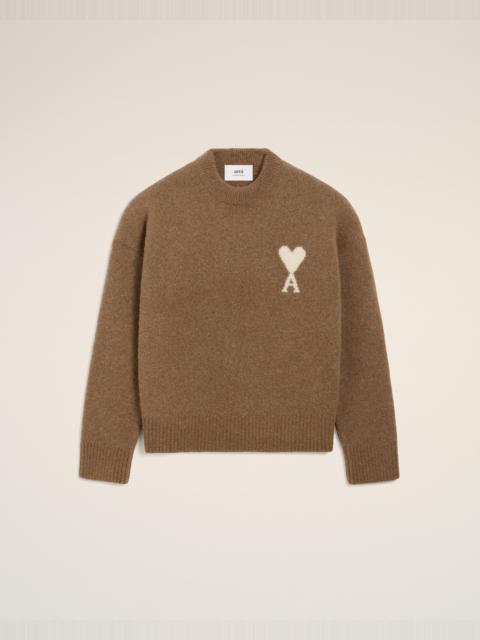 BROWN ALPACA AMI DE COEUR CREWNECK SWEATER