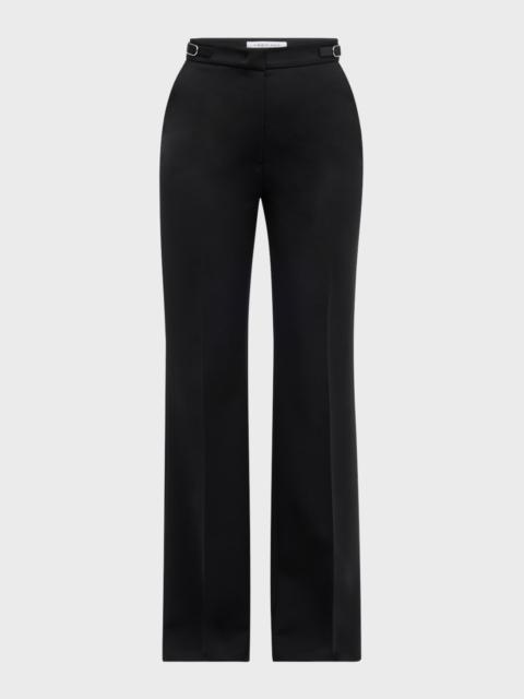 Vesta Wide-Leg Pants with Belted Detail