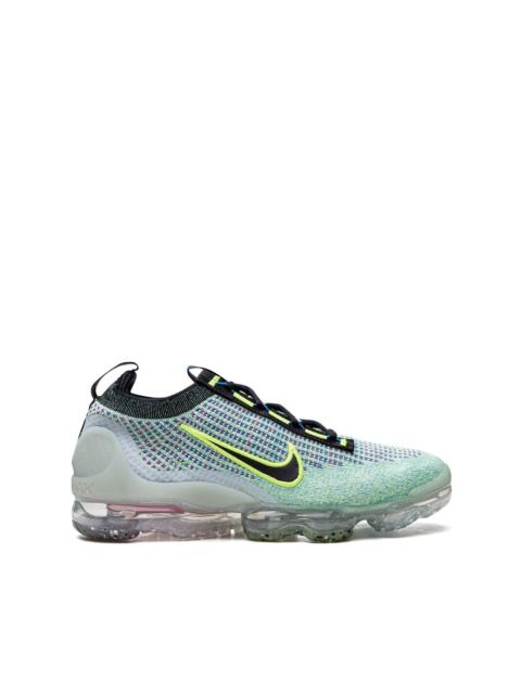 Air Vapormax Flyknit 2021 ''Volt/Black-Photo Blue-Metallic'' sneakers