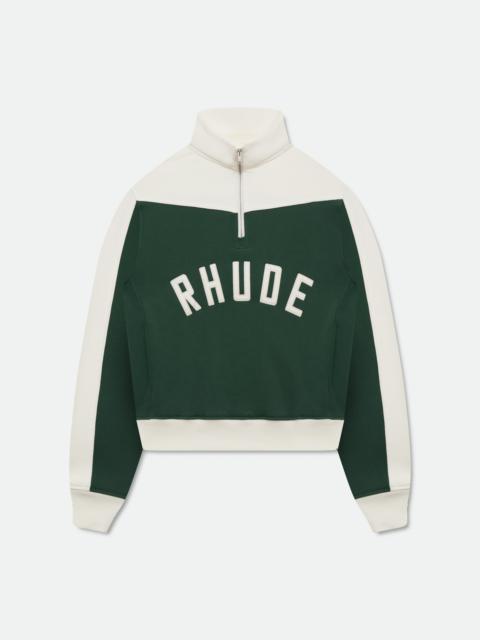 RHUDE CONTRAST QUARTER-ZIP VARSITY