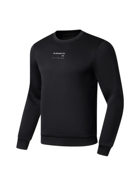 Li-Ning Logo Training Long Sleeve Sweatshirt 'Black' AWDT035-1