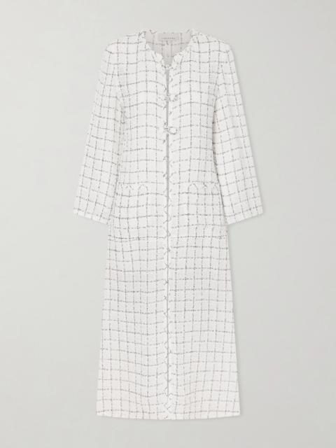 Agatha Checked Tweed Cotton-blend Coat