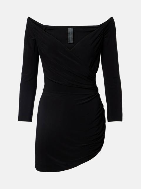 Ruched jersey minidress