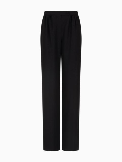 LUREX CRÊPE WIDE-LEG TROUSERS