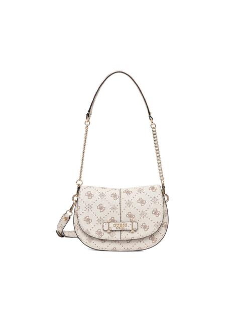 logo-pattern chain satchel